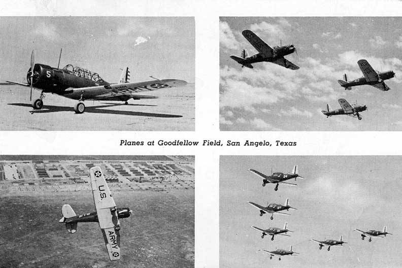 Goodfellow Field, San Angelo, Texas Postcard